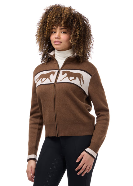 Kerrits Reflections Horse Full Zip Sweater