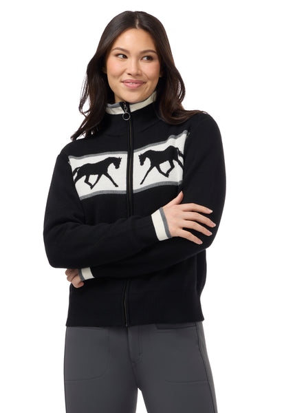 Kerrits Reflections Horse Full Zip Sweater