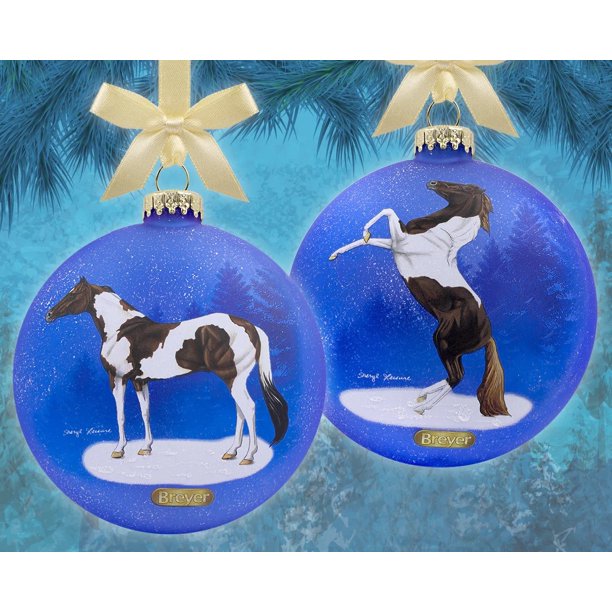 Breyer 2022 Artist Signature Glass Ornament - Pintos