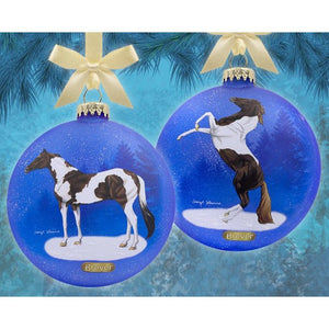 Breyer 2022 Artist Signature Glass Ornament - Pintos